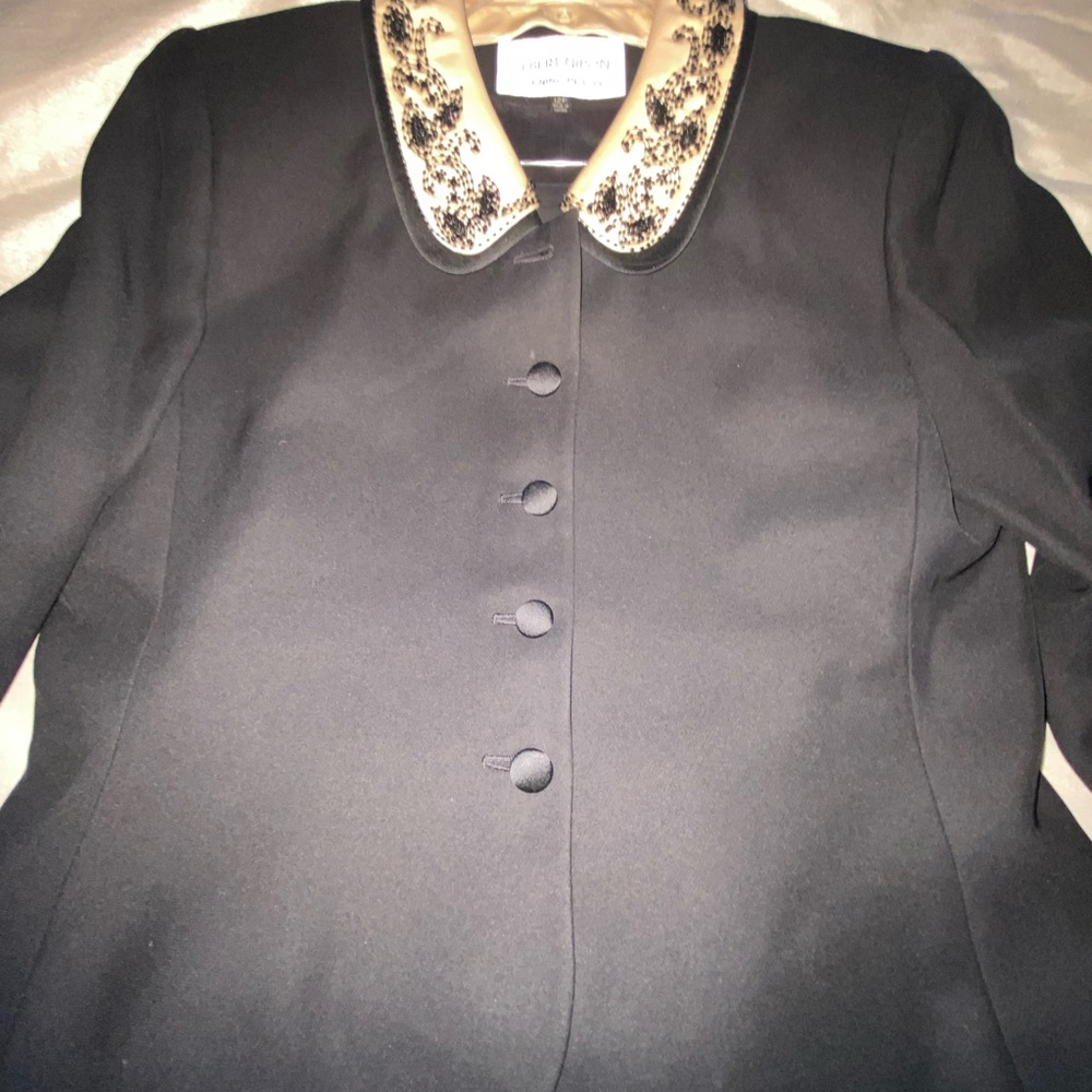 Albert Nipon Suite Size 12 Petite With Embroidere… - image 5